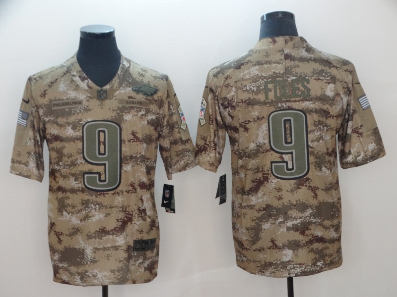 Men's Philadelphia Eagles Nick Foles #9 Camouflage Jersey